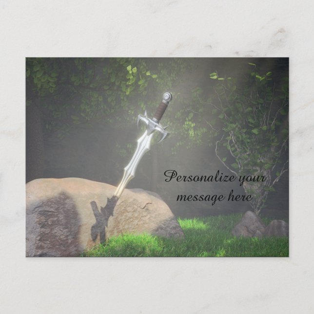 Excaliber Sword Fantasy Personalised Postcard (Front)