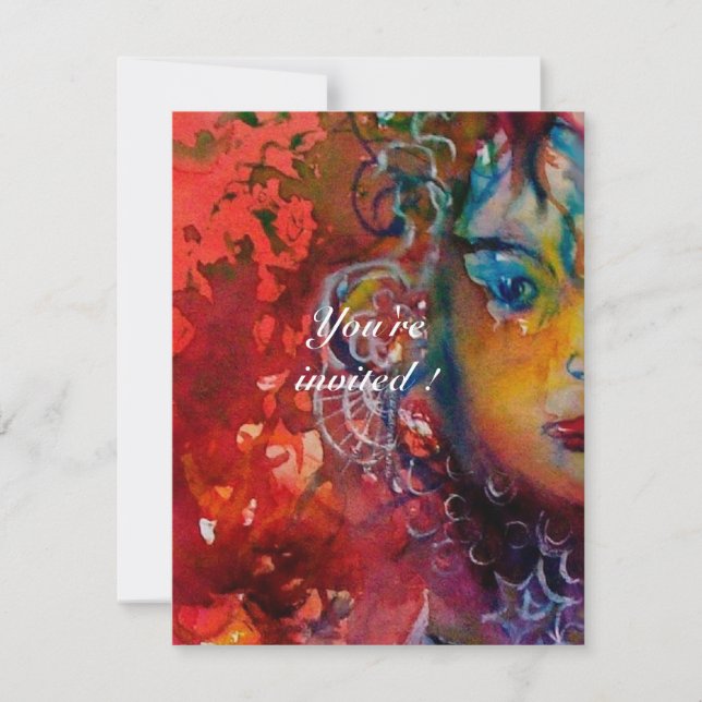 EXCALIBUR 2, bright red ,pink purple Invitation (Front)