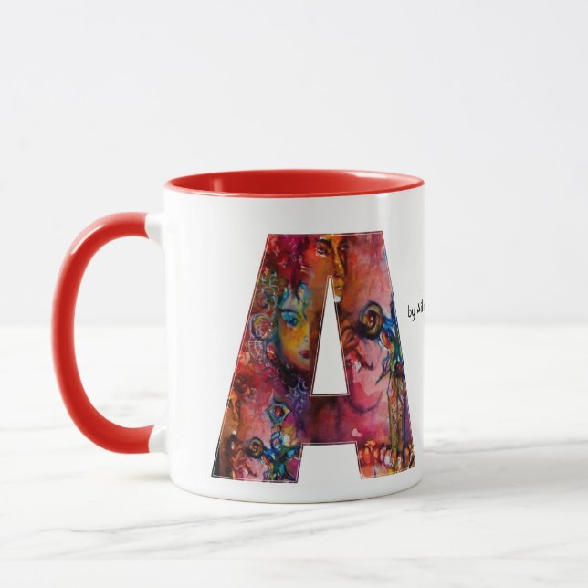 EXCALIBUR  A LETTER / FANTASY MONOGRAM MUG (Left)