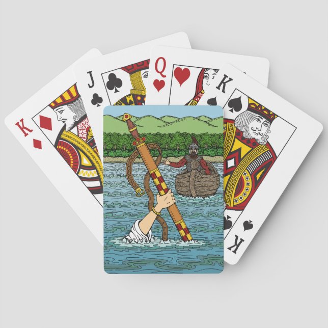Excalibur and Arthur Playing Cards (Back)