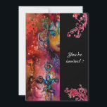 EXCALIBUR , bright red ,black Invitation<br><div class="desc">Colourful , whimsical contemporary painting by Alessandro Lumini .Elegant , classy and unique design easy to customise as a wedding ceremony, nuptial announcement card , place cards , save-the-date , thank you cards, bridal showers, sweet 16, quinceanera birthday parties, romantic engagement showers, christmas, office holiday party , family reunions ,...</div>