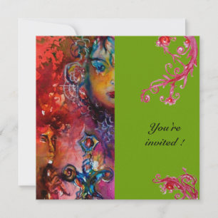 EXCALIBUR , bright red ,grey Invitation