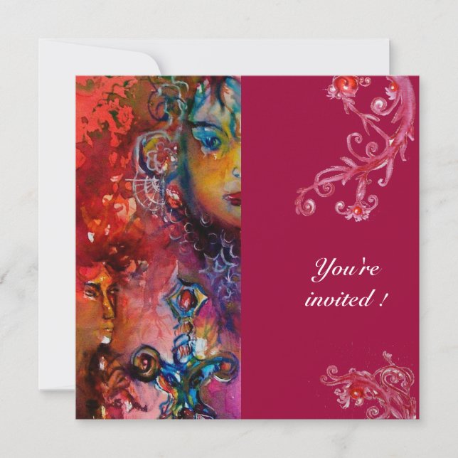 EXCALIBUR , bright red , Invitation (Front)