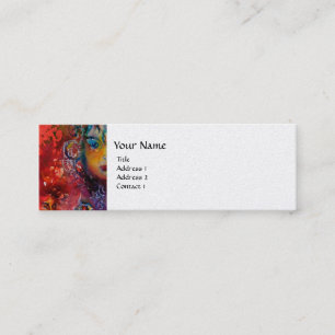 EXCALIBUR ,bright red ,pink blue metallic platinum Mini Business Card