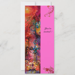 EXCALIBUR , bright red ,pink violet Invitation