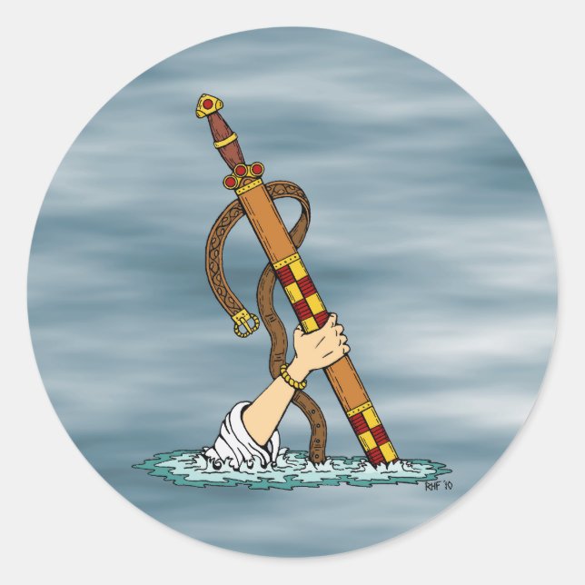 Excalibur Classic Round Sticker (Front)