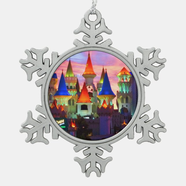 Excalibur Hotel #2 Snowflake Ornament (Front)