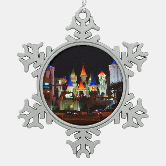 Excalibur Hotel #5 Snowflake Ornament (Front)