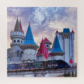 Excalibur hotel and Monorail, Las Vegas Puzzle