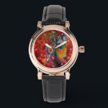 EXCALIBUR ,Lady Of Sword Red Fantasy Watch<br><div class="desc">Colourful , whimsical , romantic, symbolist contemporary watercolor painting in bright red, black, fuchsia, purple, yellow, blue, white colours for a spiritual, mystic Celtic legend by Alessandro Lumini 1989 .This cool and artistic design is also a beautiful gift for special occasions , birthdays , weddings, Christmas, Holiday, Valentine's Day, Mardi...</div>