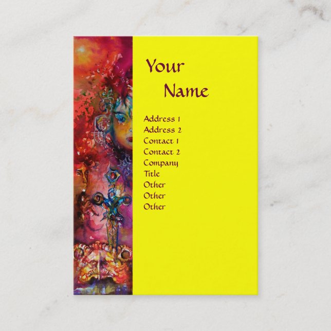 EXCALIBUR  MONOGRAM BUSINESS CARD (Front)