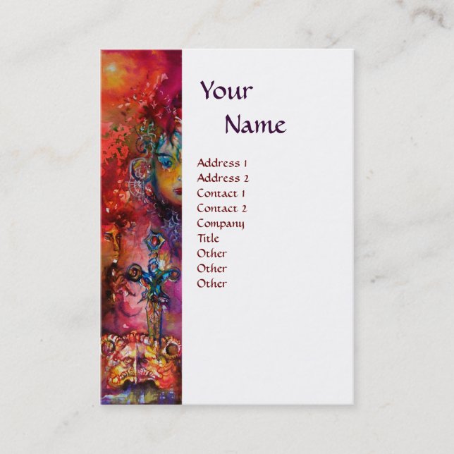 EXCALIBUR  MONOGRAM BUSINESS CARD (Front)