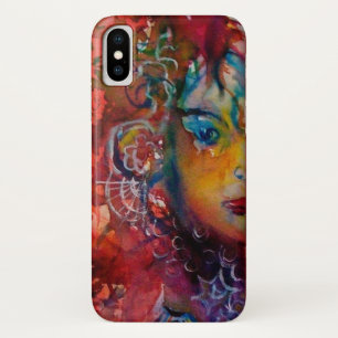 EXCALIBUR,QUEEN OF MAGIC SWORD Fantasy Red Yellow iPhone X Case