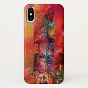 EXCALIBUR /QUEEN OF MAGIC SWORD Red Yellow Fantasy iPhone X Case