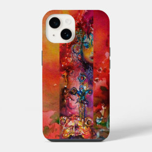 EXCALIBUR /QUEEN OF MAGIC SWORD Red Yellow Fantasy iPhone 14 Case