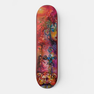 EXCALIBUR ,red purple blue Skateboard