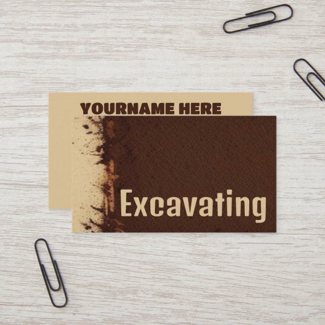 Excavating Business Card (Front/Back In Situ)