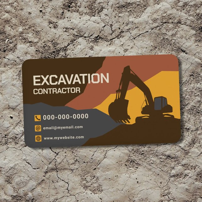 Excavation Contractor Business Card (Excavation Contractor Business Card)