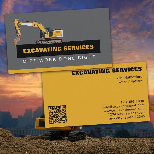 Excavation Services Business Card (Creator Uploaded)