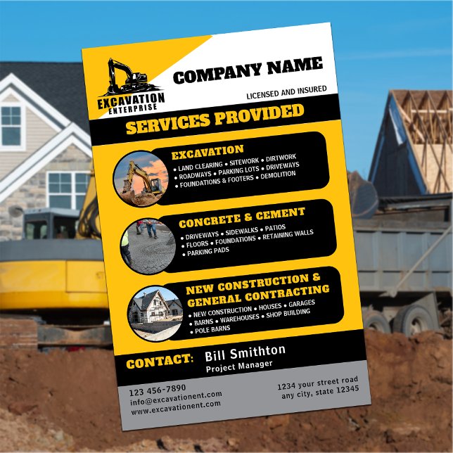 Excavation Services Business Flyer (Creator Uploaded)
