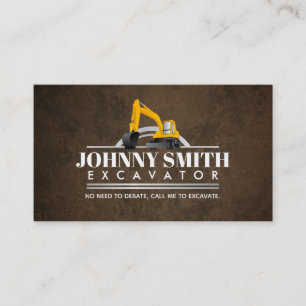 Excavation Slogans Business Cards