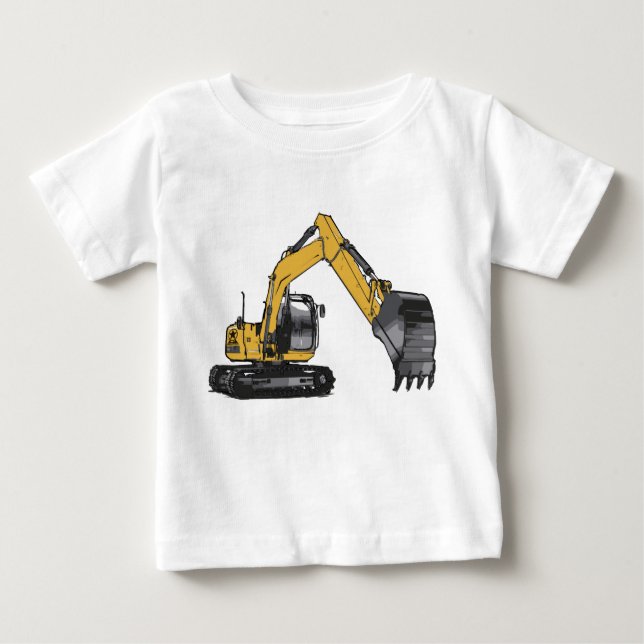 Excavator #1 by Fameland Baby T-Shirt (Front)