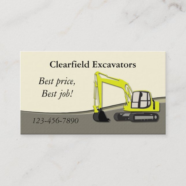 Excavator Business Card (Front)