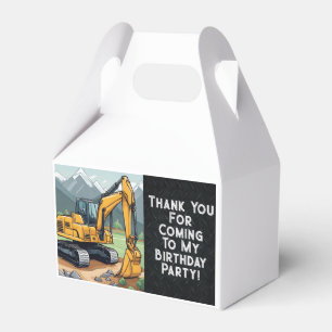 Excavator Construction Equipment Digger Birthday Favour Box