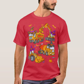 Excavator Construction Halloween Vehicle Crane Tru T-Shirt