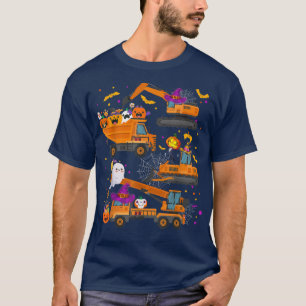 Excavator Construction Halloween Vehicle Crane Tru T-Shirt