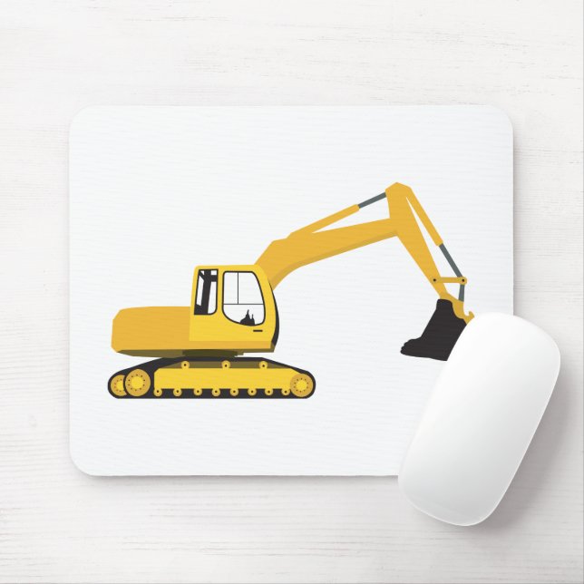 Excavator Construction Truck Mouse Pad (With Mouse)