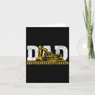 Excavator Dad Fathers Day Constructionbirthday Card
