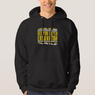 Excavator Digging Building Site Construction Worke Hoodie