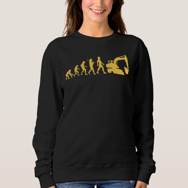 Excavator Driver Construction Building Workers Evo Sweatshirt (Front)