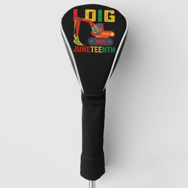 Excavator I Dig Juneteenth Kids Golf Head Cover (Front)