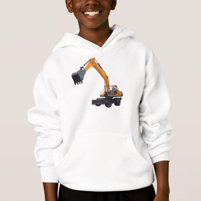 Excavator Kid's Hoodie (Front)