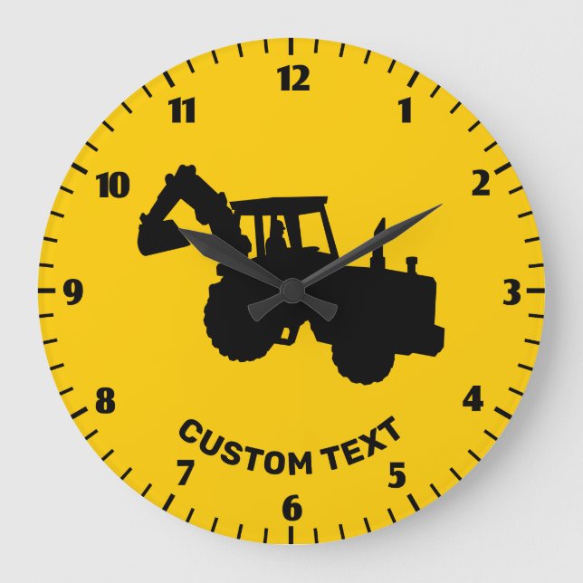 Excavator Large Clock (Front)