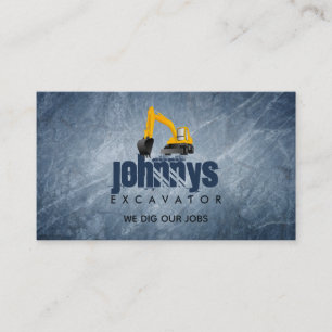 Excavator Logo Business Cards