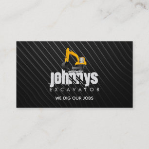 Excavator Logo Business Cards