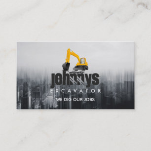 Excavator Logo Business Cards