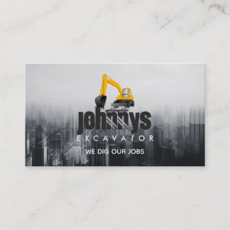 Excavator Logo Business Cards