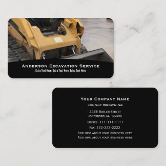 Excavator Service Business Card