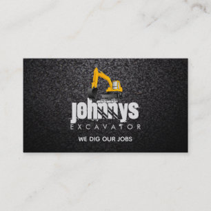 Excavator Slogans Business Cards