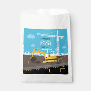 Excavator Truck Construction Trucks Birthday Party Favour Bags