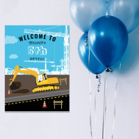 Excavator Truck Construction Trucks Birthday Party
