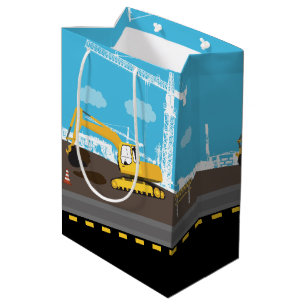 Excavator Truck Construction Trucks Site Medium Gift Bag