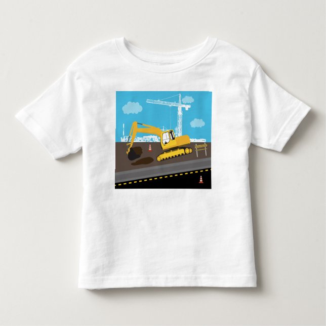 Excavator Truck Construction Trucks Site   Toddler T-Shirt (Front)