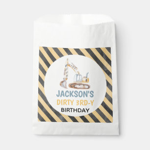 Excavator Yellow Construction Dirty 3rdy Favour Bags