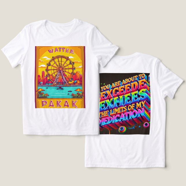  Exceed the Limits of My Medication" T-Shirt Tri-Blend Shirt (Design Front & Back)