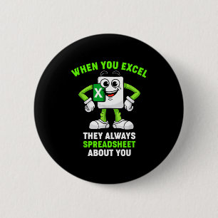 Excel Coworker Birthday Employee Farewell Goodbye  6 Cm Round Badge